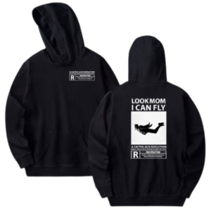 Look Mom I can Fly Flying Poster Hoodie
